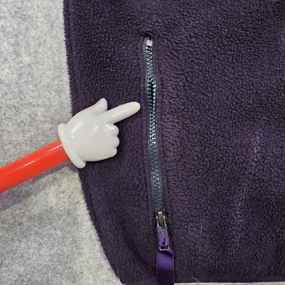 Vintage 90s Patagonia Synchilla Fleece Vest Mens Small Purple Full Zip USA Made
